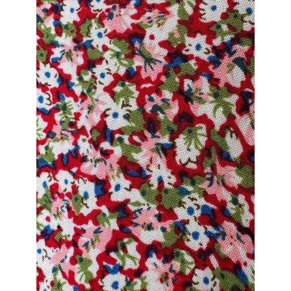 Natural Life Dress Womens Medium Red Pink Floral Rayon Knee Length Boho Peasant - Picture 7 of 14